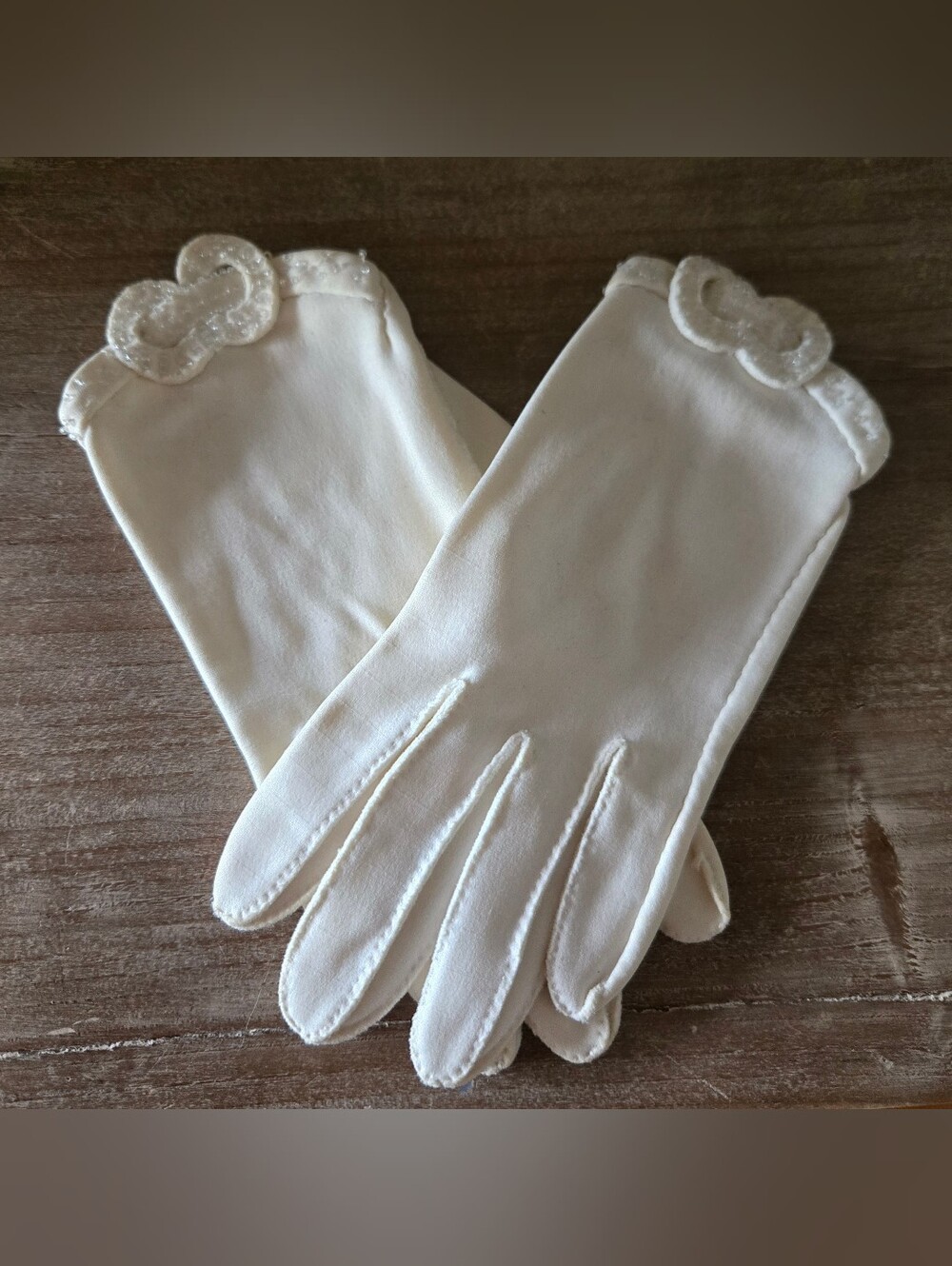 Vtg 50s 60s Beaded Cocktail Gloves, Party, Wedding, Bridal